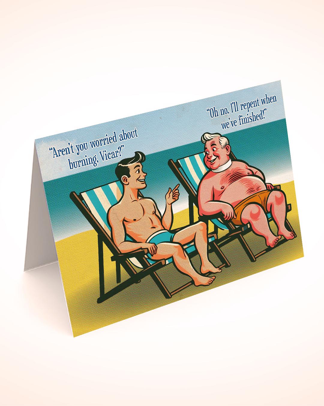 Funny Gay Greeting card: Vicar