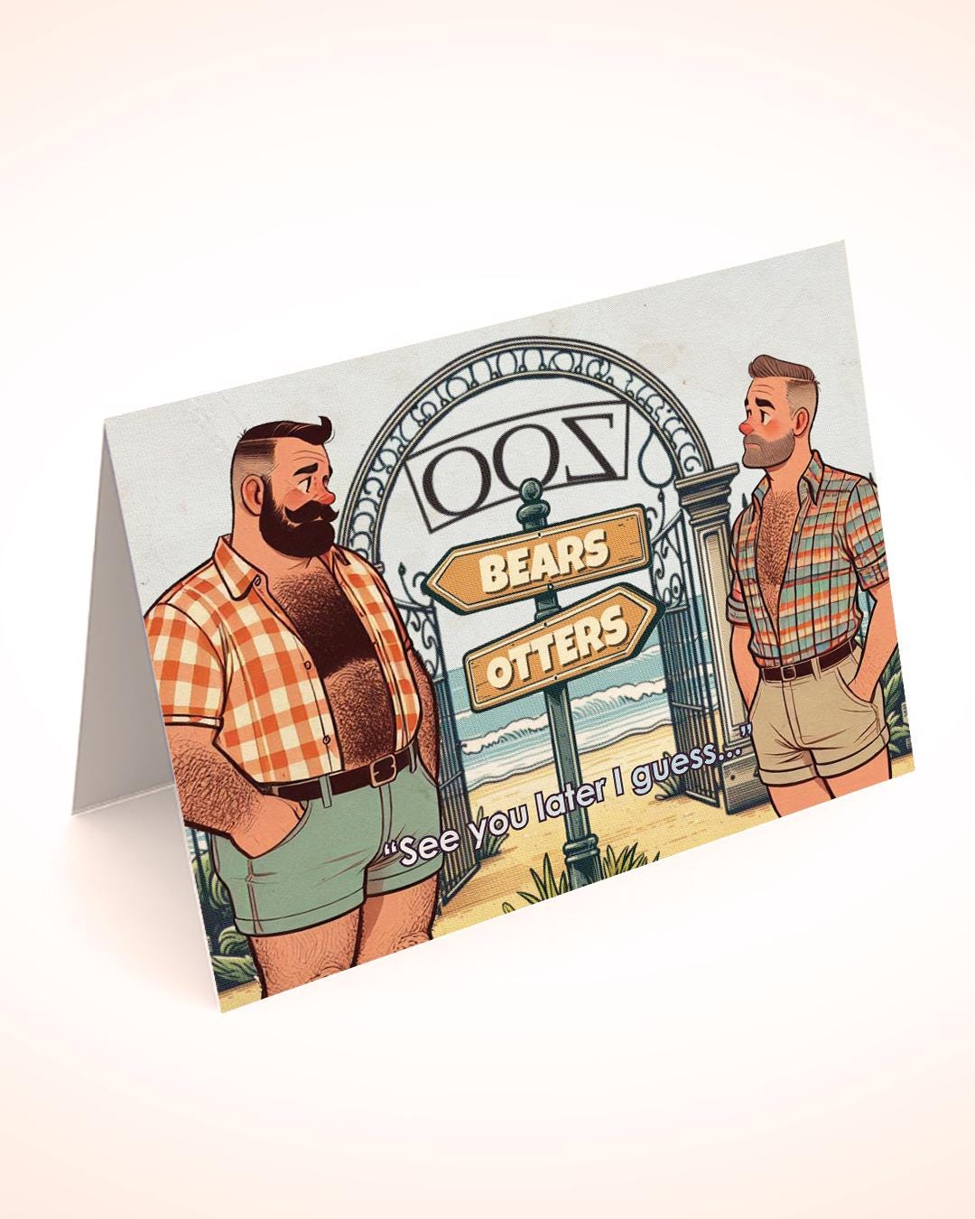 Funny Gay Greeting Card: Bear & Otter