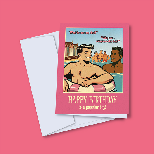 Funny Gay Birthday Card: Use my Ring