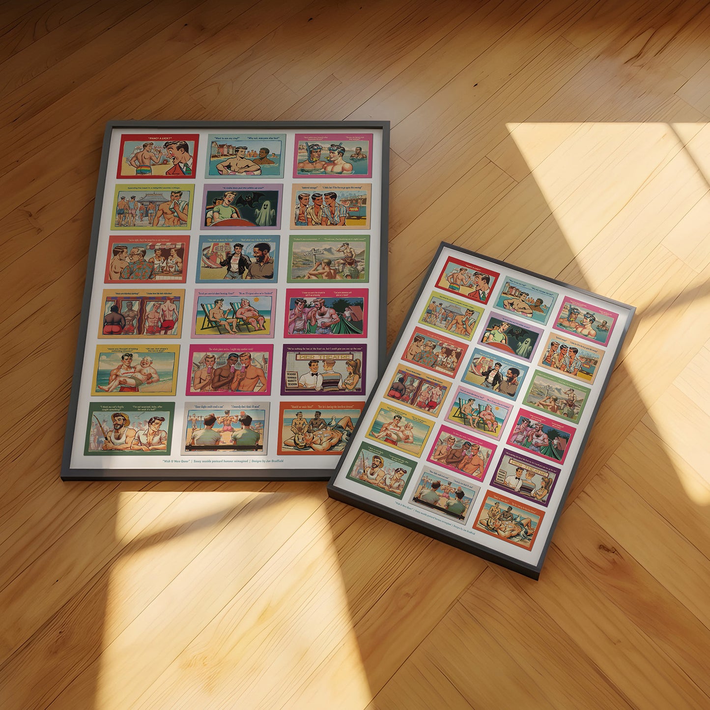 Giclée poster print: Saucy Gay Seaside Postcards