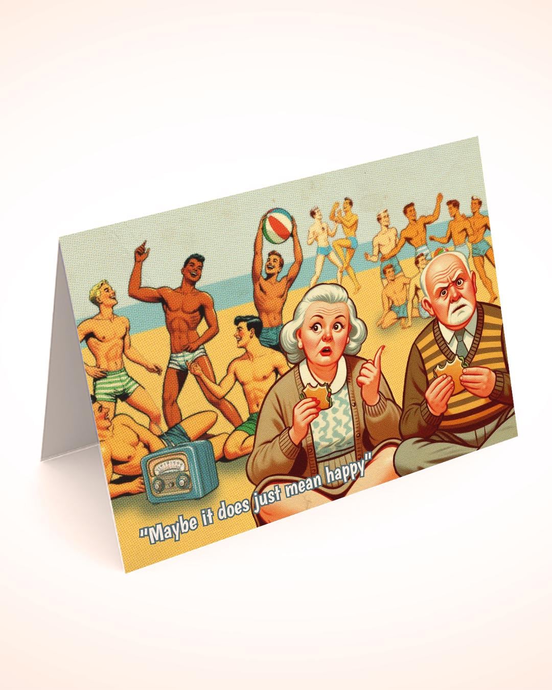 Funny Gay Greeting Card: Happy