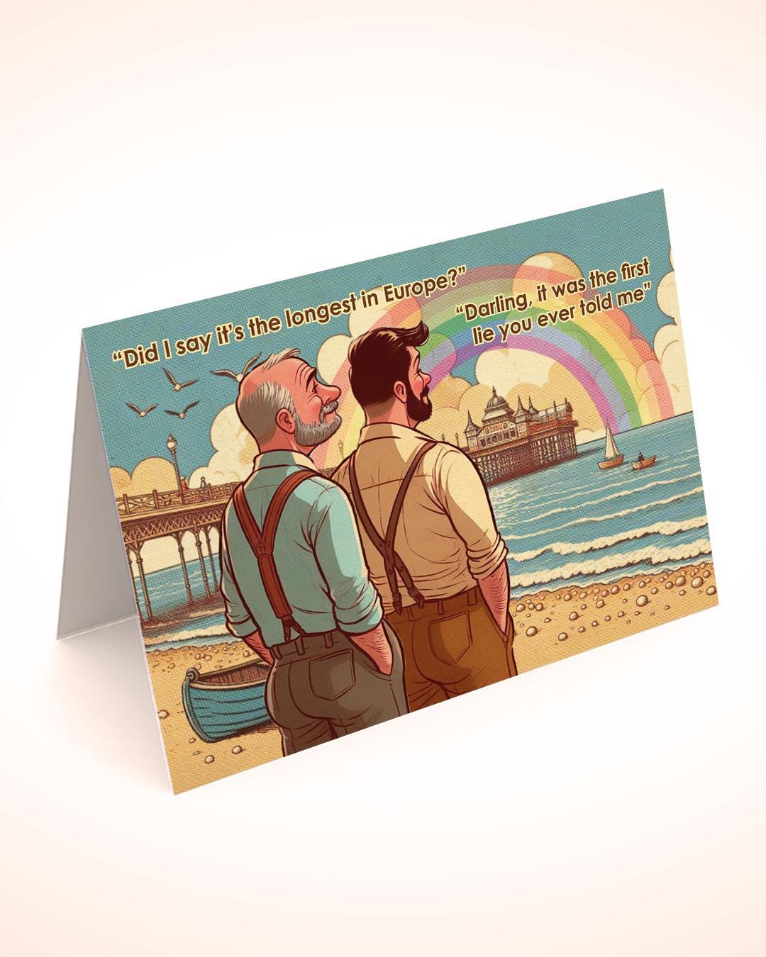 Funny Gay Greeting Card: Longest in Europe