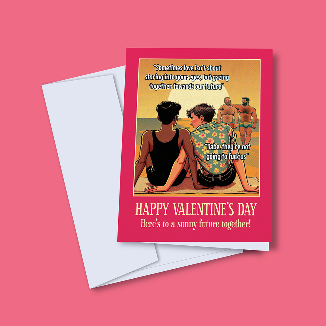 Funny Gay Valentines Card: Sunny Future