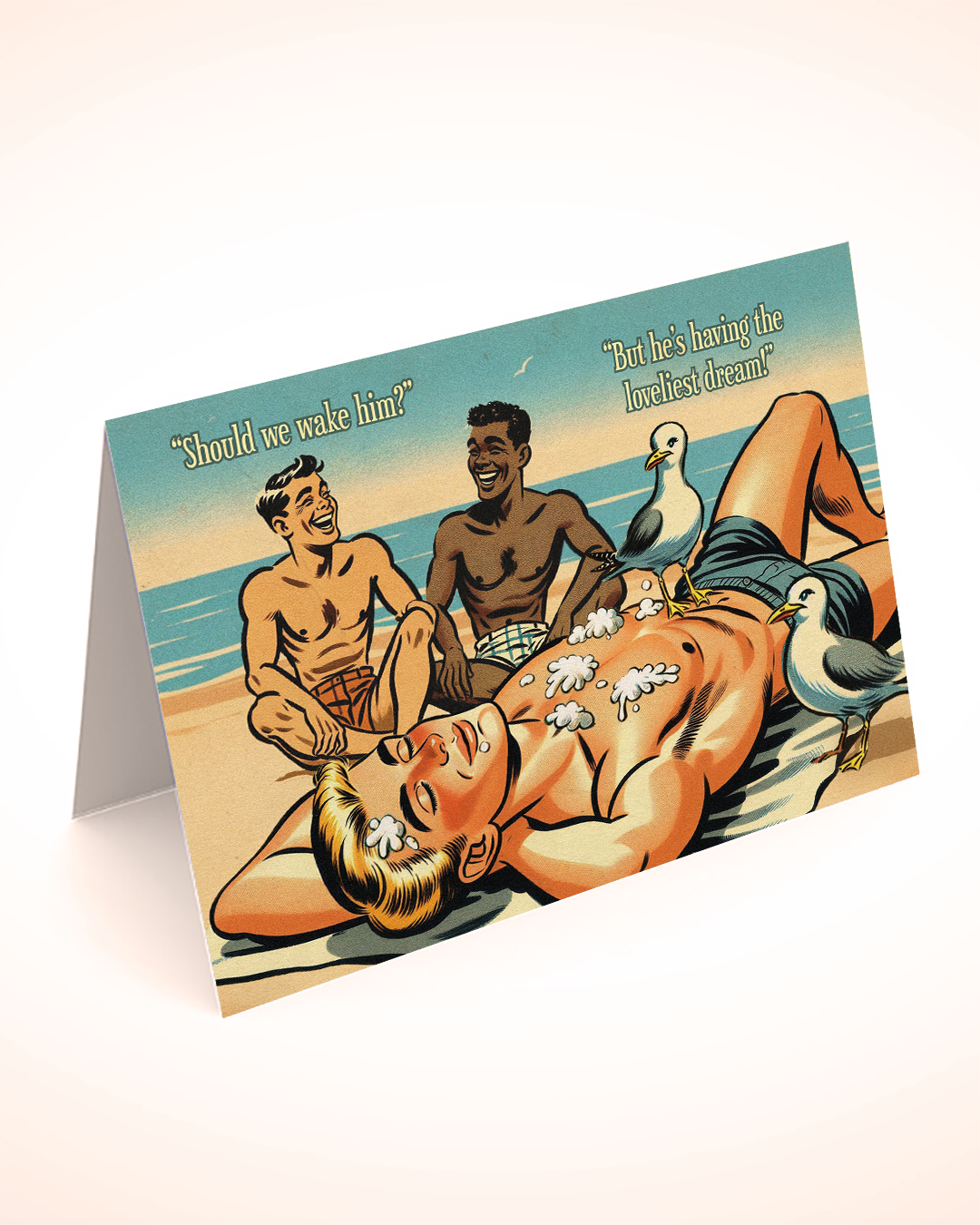 Funny gay greeting card: Seagulls