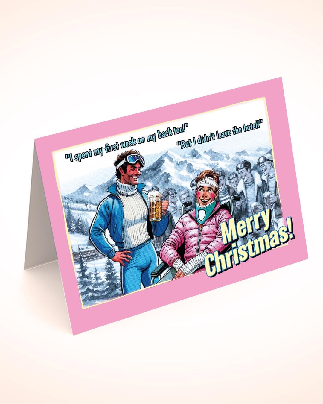 Funny Naughty Gay Christmas Card: Apres-ski