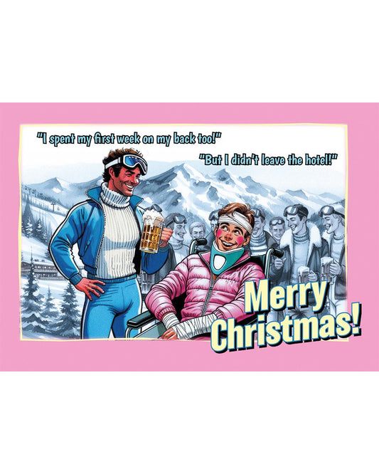 Pack of funny gay Christmas cards: Apres-Ski