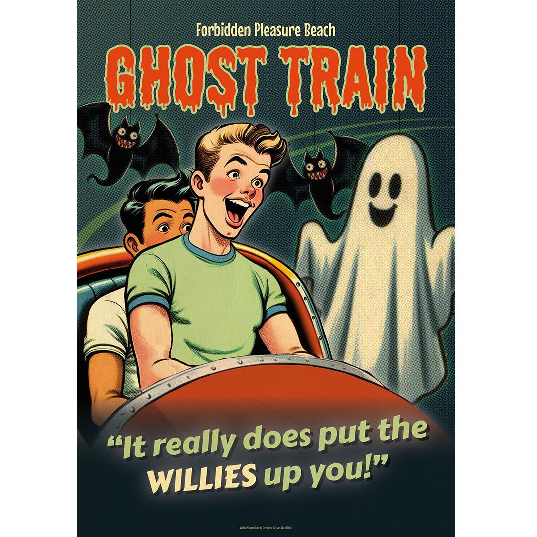 Gay retro travel poster print: Willies