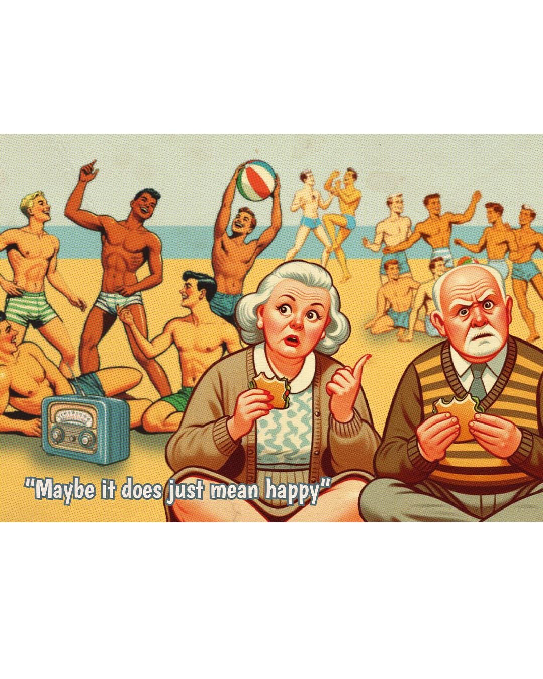 Funny Gay Greeting Card: Happy