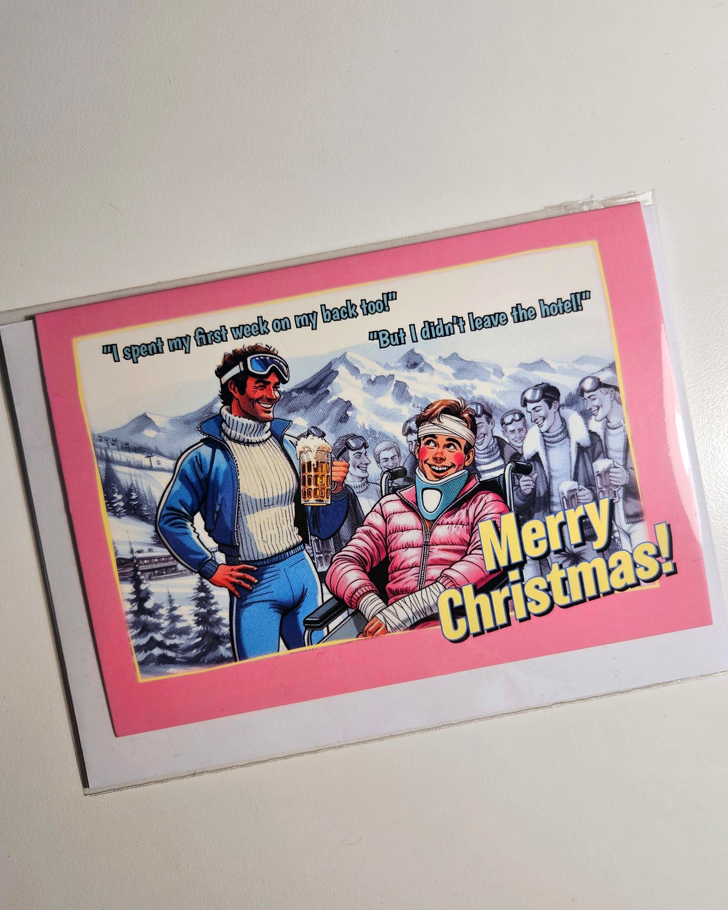 Funny Naughty Gay Christmas Card: Apres-ski