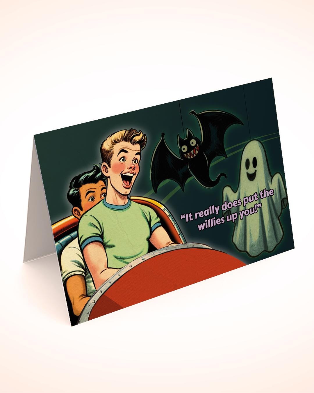 Funny Gay Greeting Card: Ghost Train