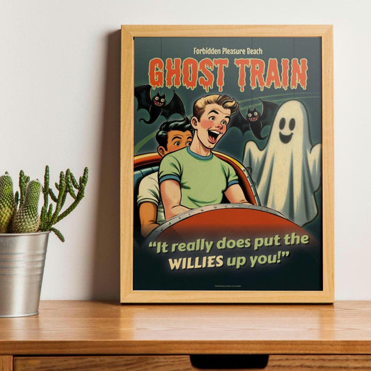 Gay retro travel poster print: Willies