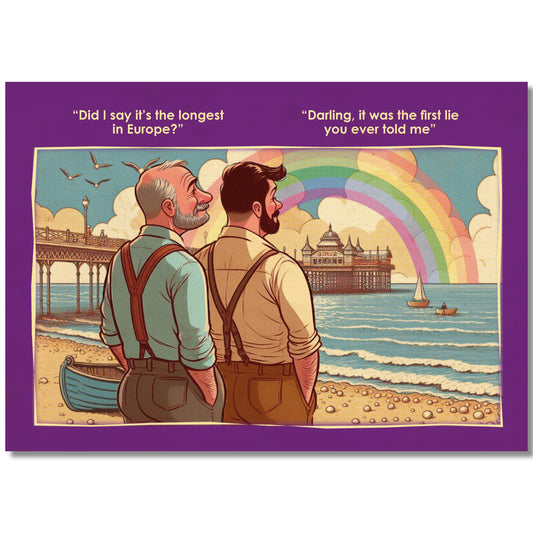 Gay Art Postcard: Pier