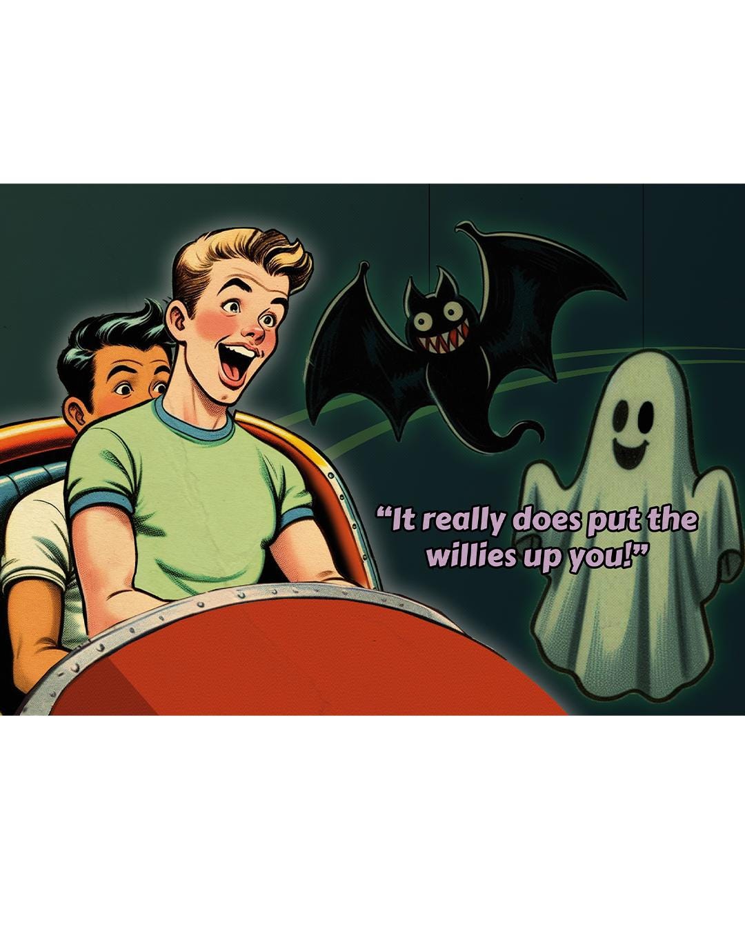 Funny Gay Greeting Card: Ghost Train