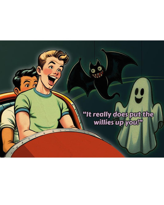 Funny Gay Greeting Card: Ghost Train