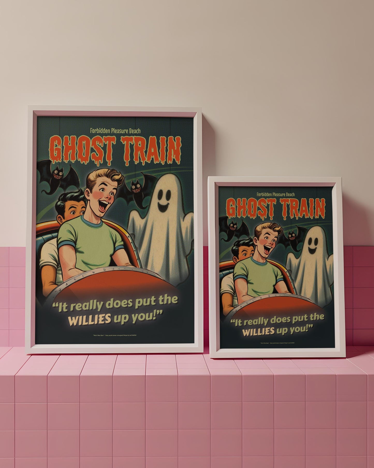 Gay vintage-style art poster print: Ghost Train