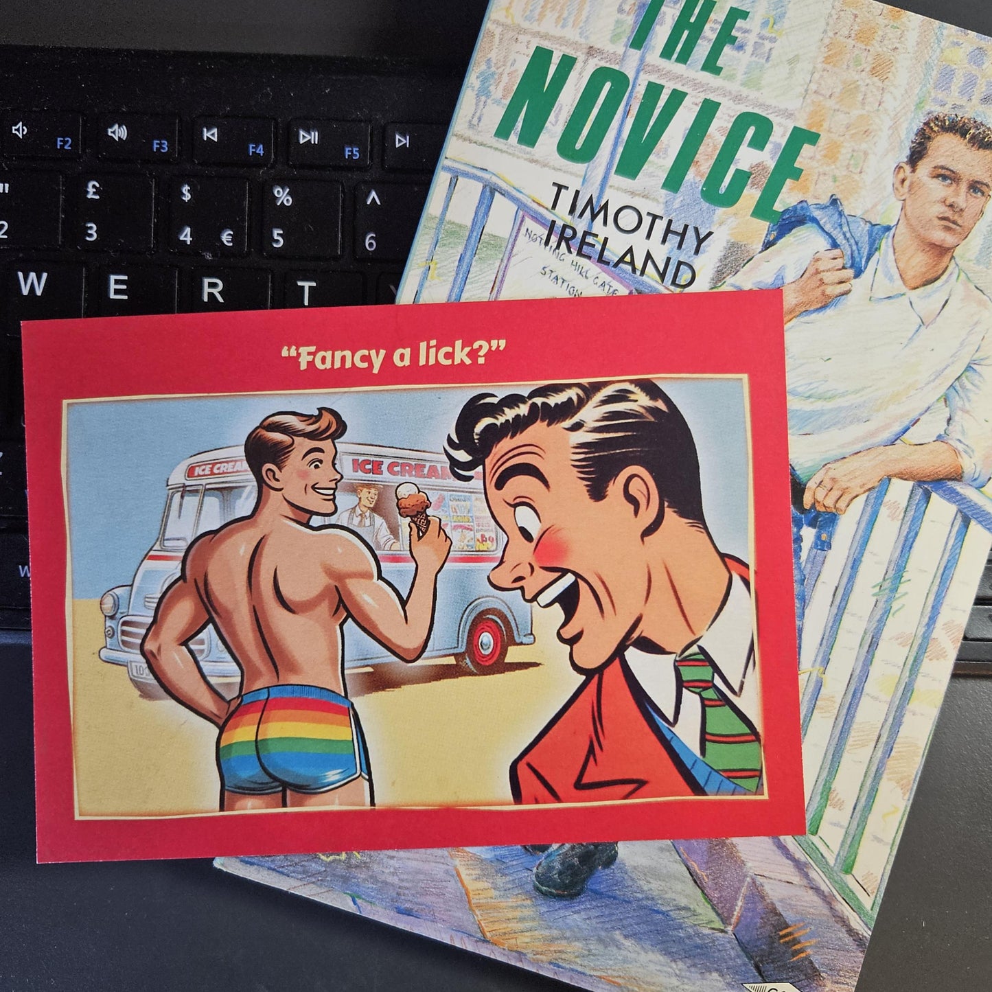 Gay Art Postcard: Fancy a Lick?
