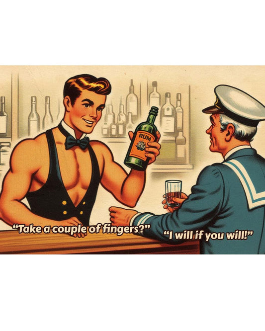 Funny Gay Greeting Card: Fingers