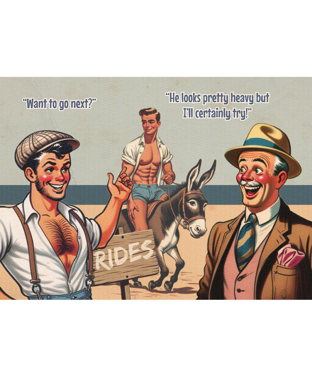 Funny Gay Greeting Card: Donkey