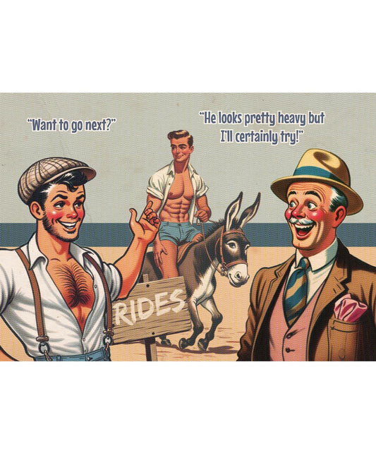 Funny Gay Greeting Card: Donkey