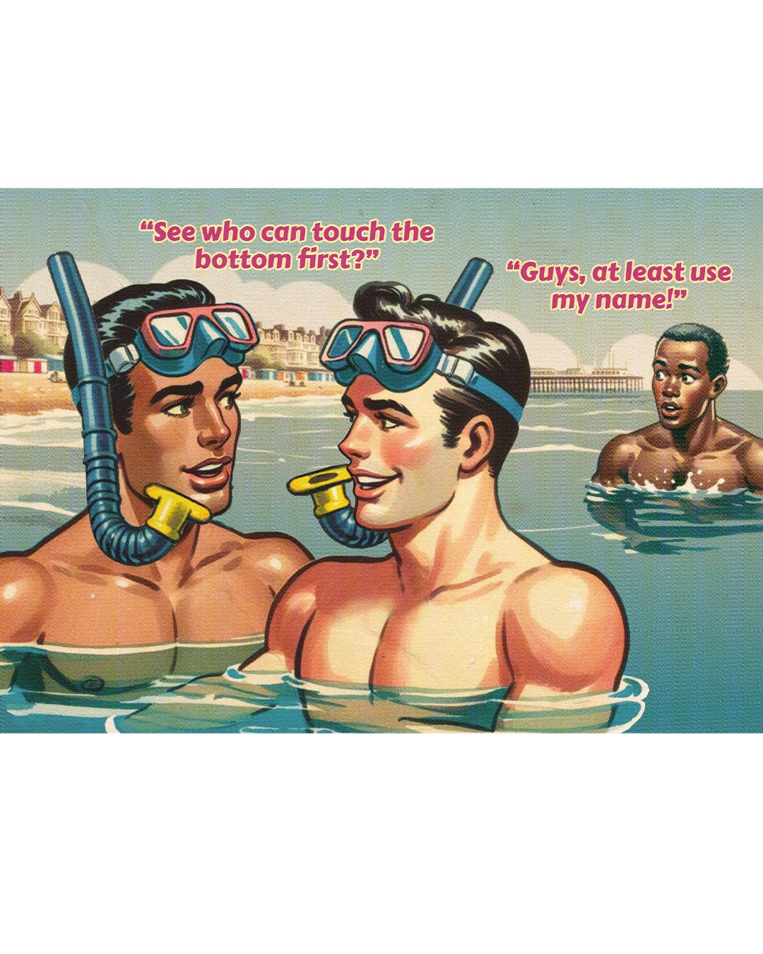 Funny Gay Greeting Card: Bottom
