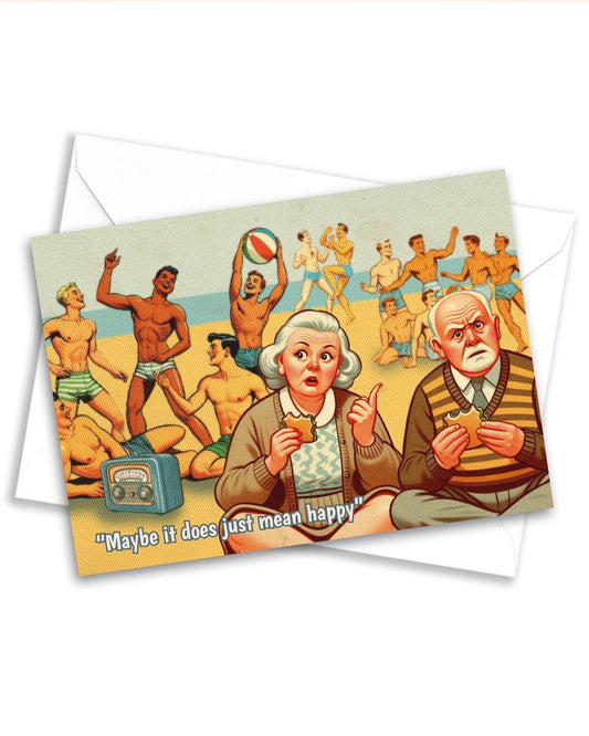 Funny Gay Greeting Card: Happy