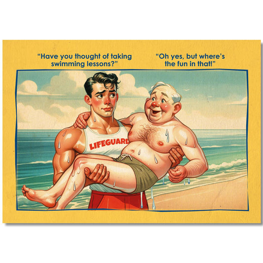 Gay Art Postcard: Lifeguard