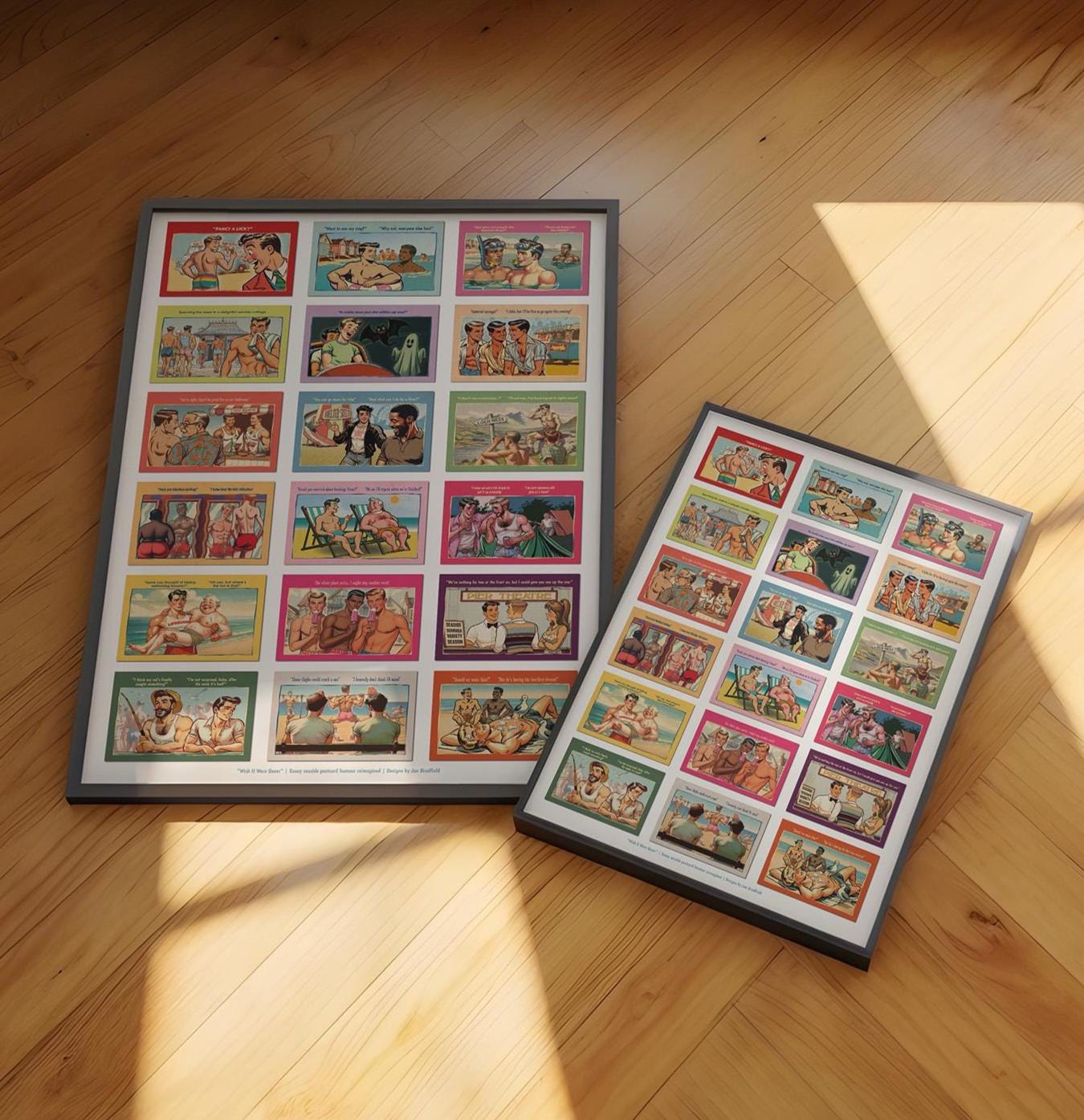 Saucy Gay Seaside Postcards giclée poster print