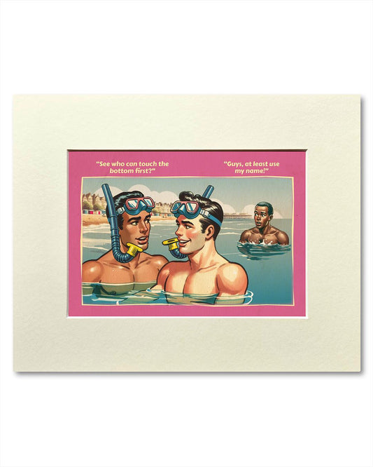 Gay art print, mounted: Bottom