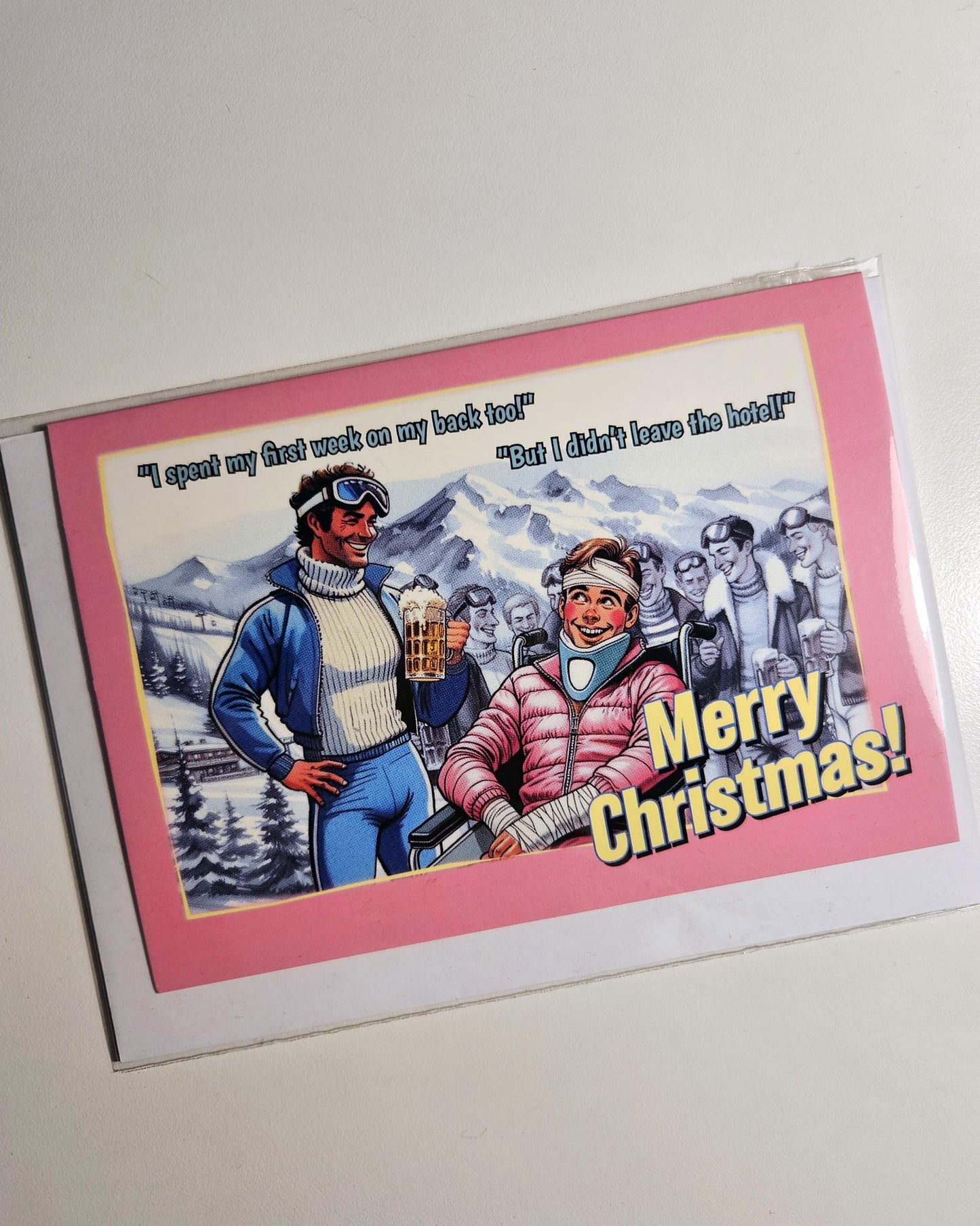 Funny Naughty Gay Christmas Card: Apres-ski