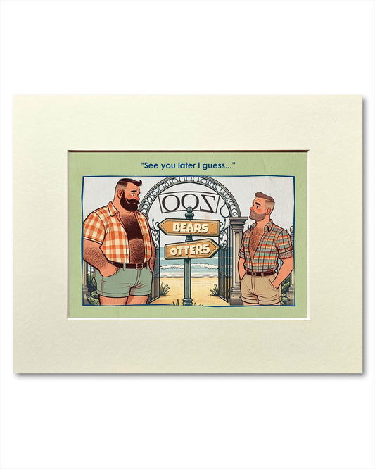 Gay art print, mounted: Zoo