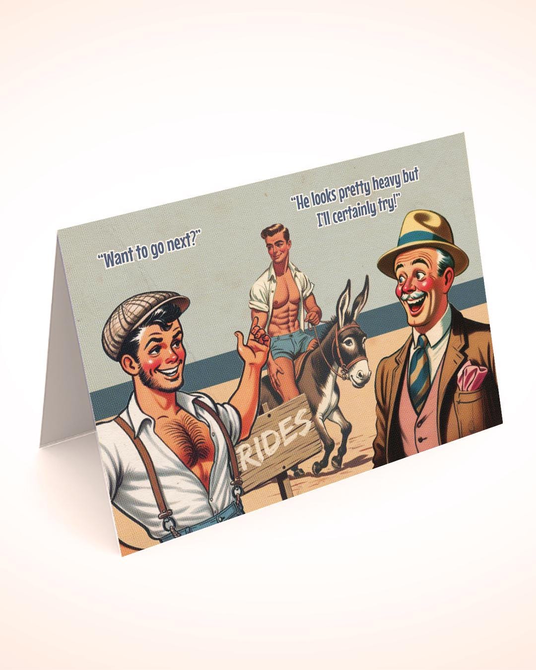 Funny Gay Greeting Card: Donkey