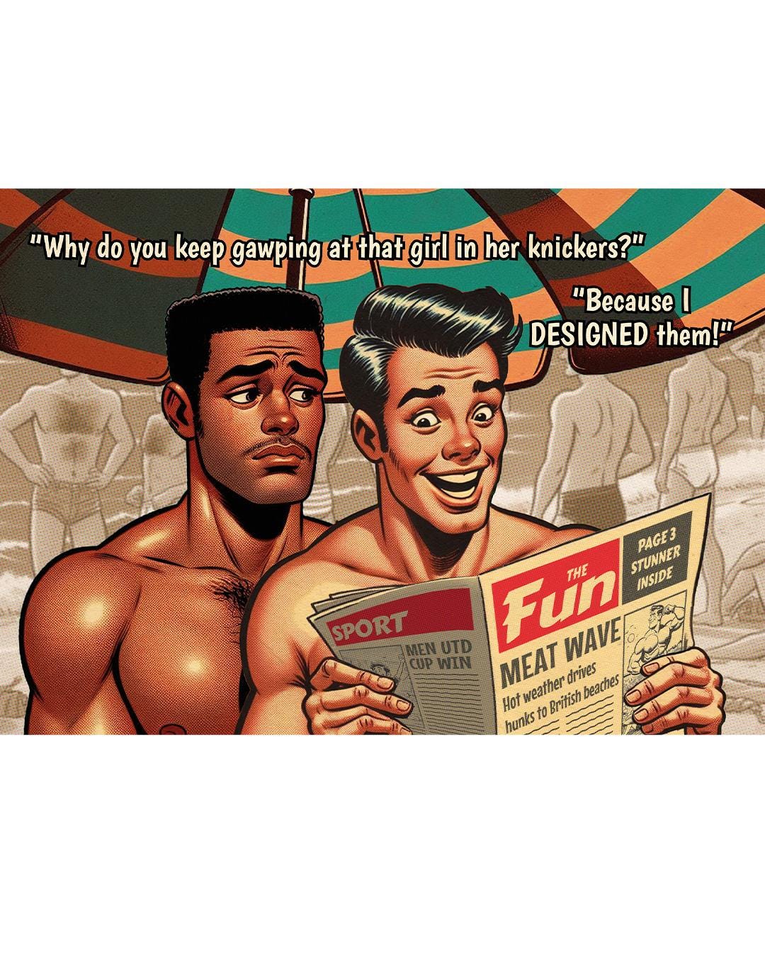 Funny Gay Greeting Card: Gawp