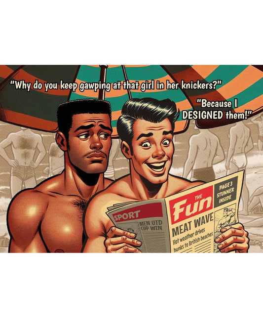 Funny Gay Greeting Card: Gawp