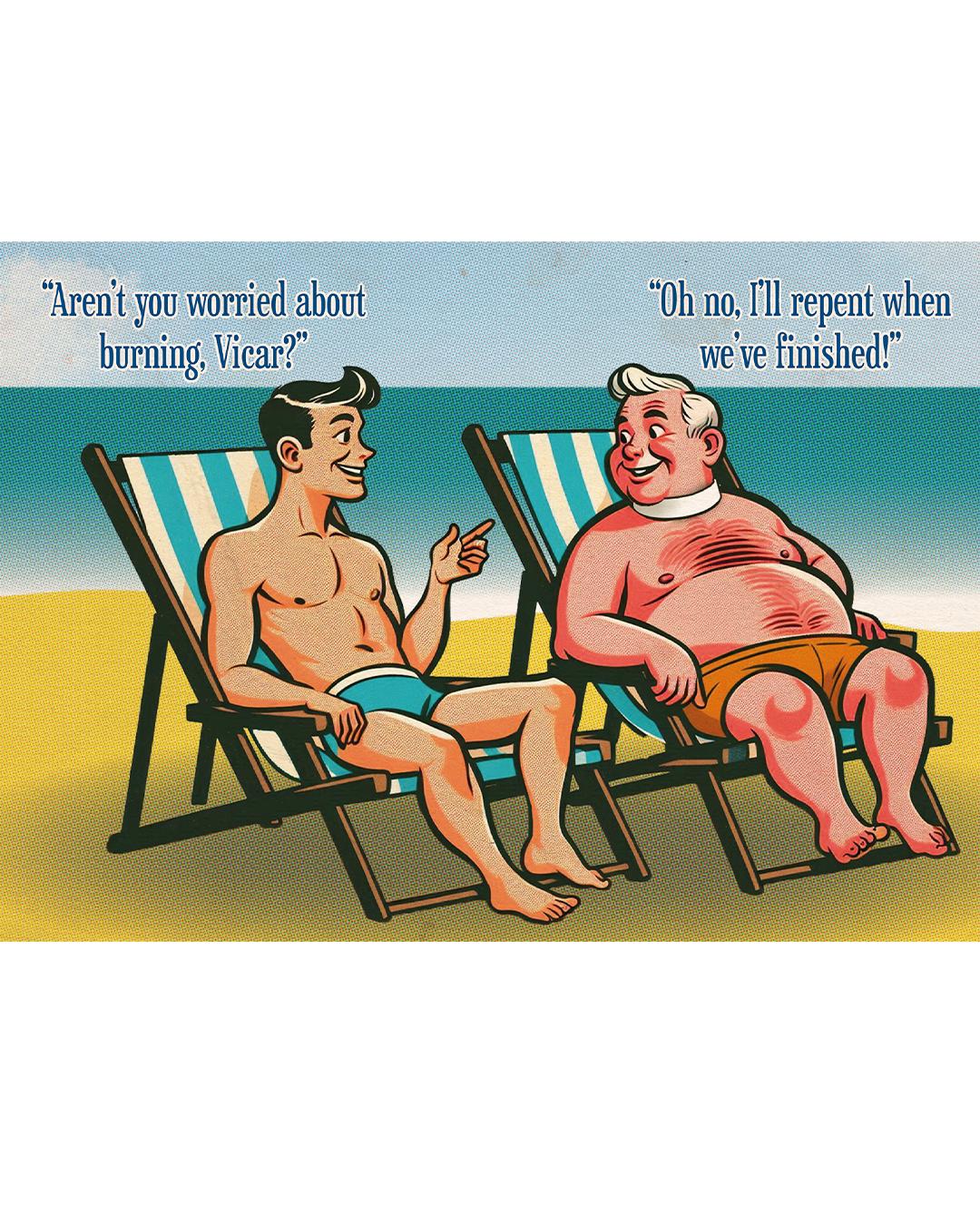 Funny Gay Greeting card: Vicar