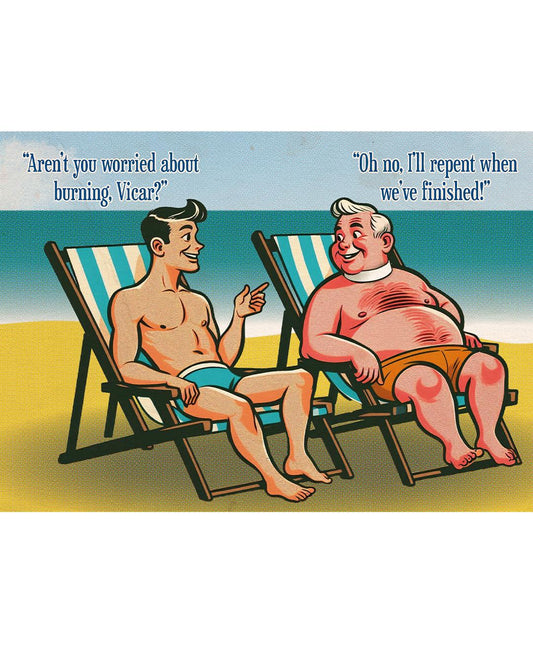 Funny Gay Greeting card: Vicar