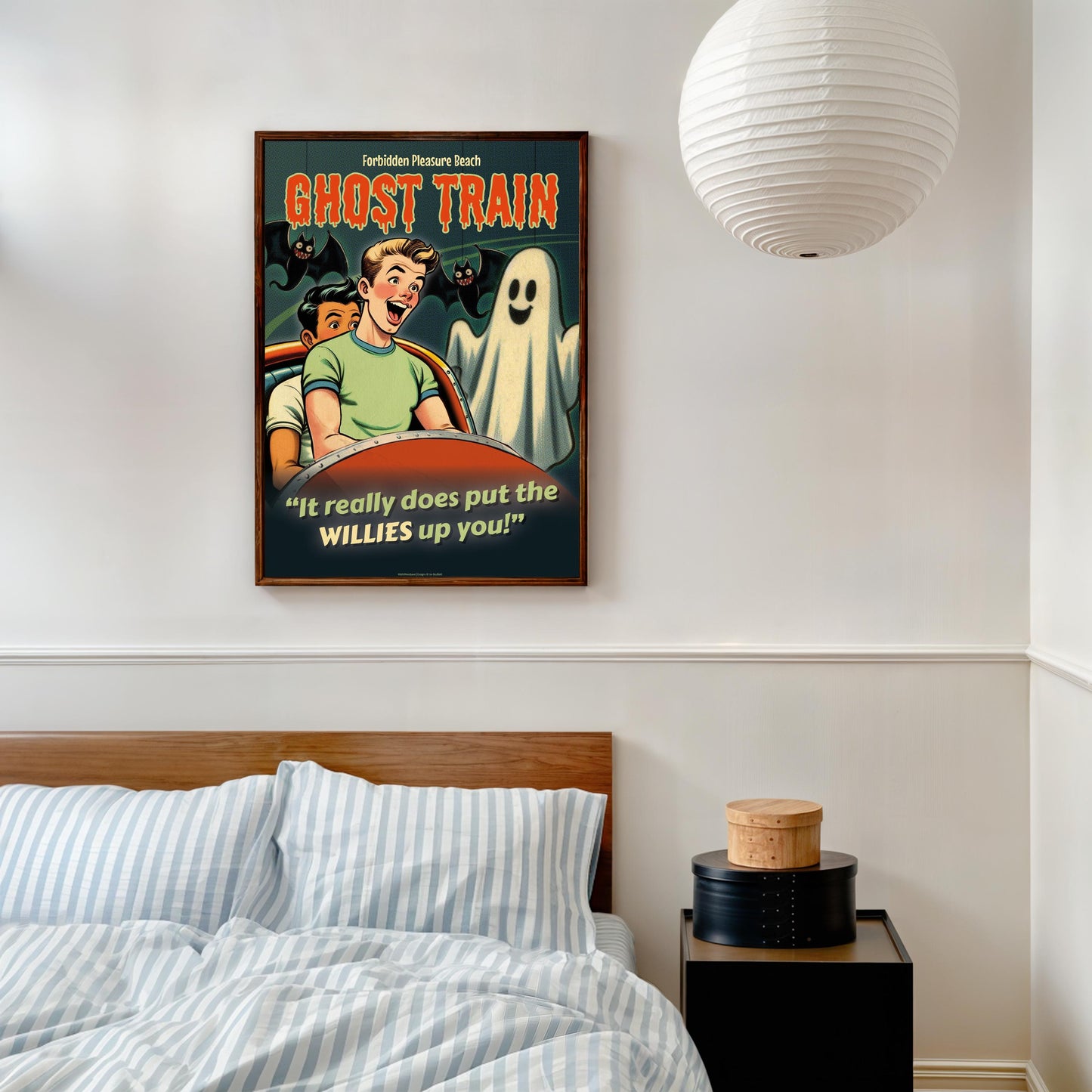 Gay retro travel poster print: Willies