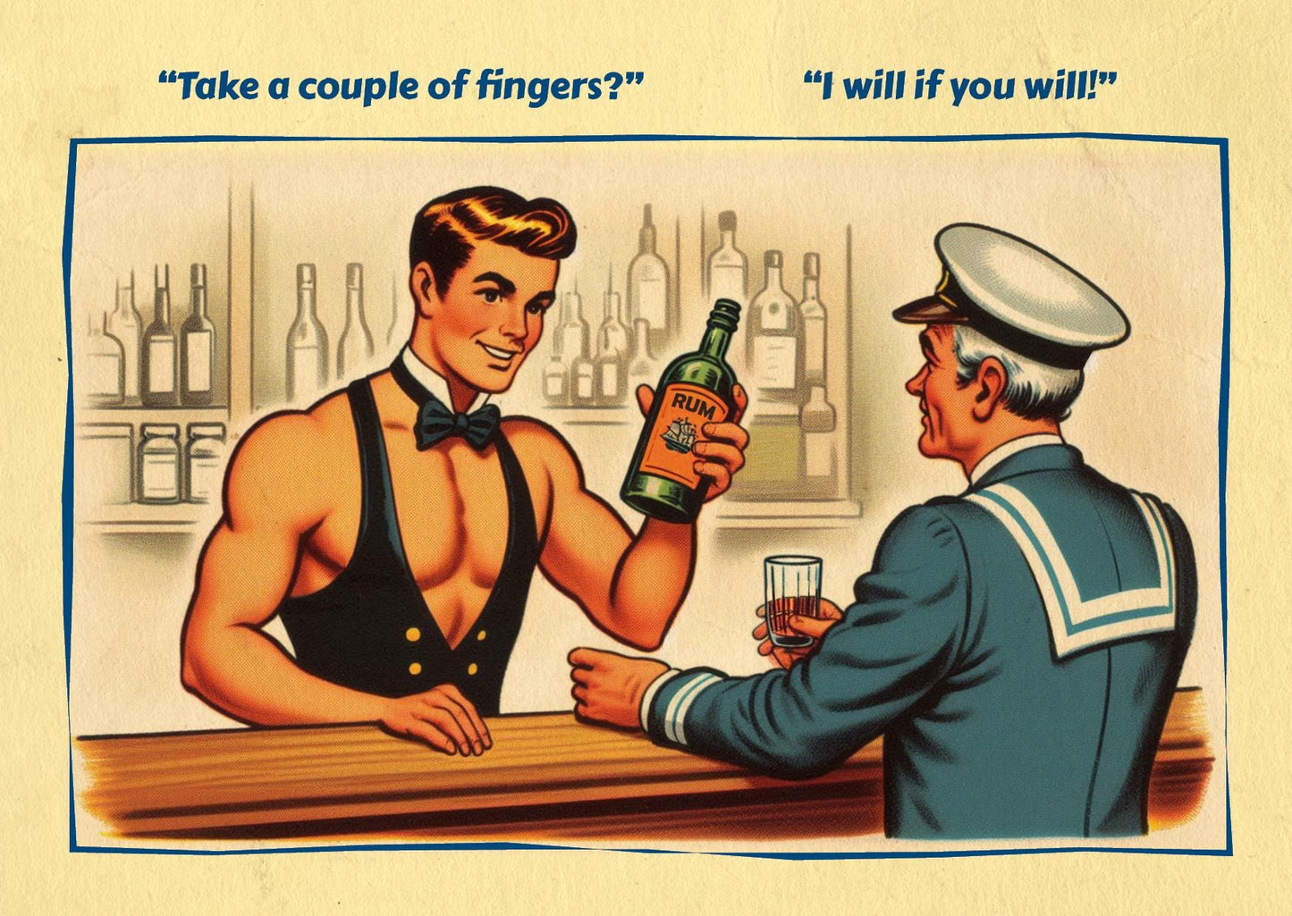 Gay art print, mounted: Fingers