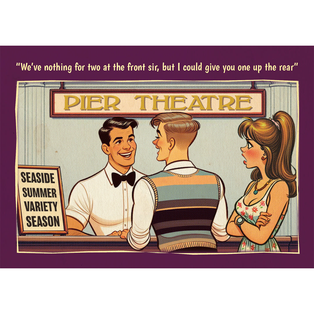 Funny Gay Art Postcard: Box Office