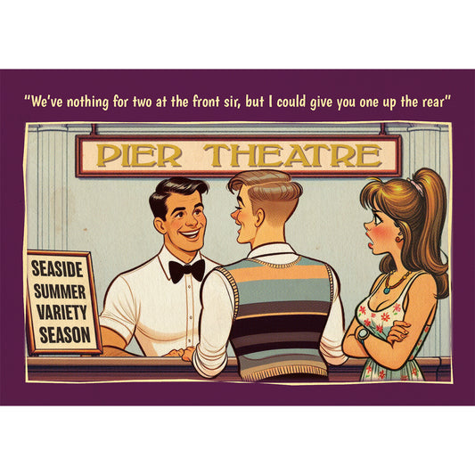 Funny Gay Art Postcard: Box Office