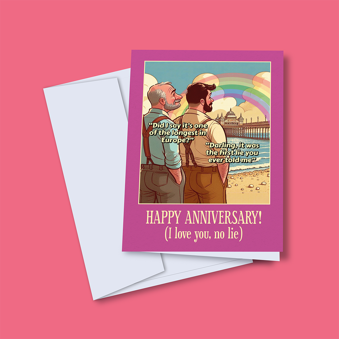 Funny Gay Anniversary Card: Longest in Europe