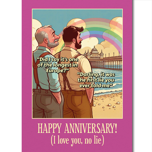 Funny Gay Anniversary Card: Longest in Europe