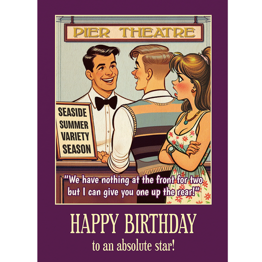 Funny gay birthday card: Box Office