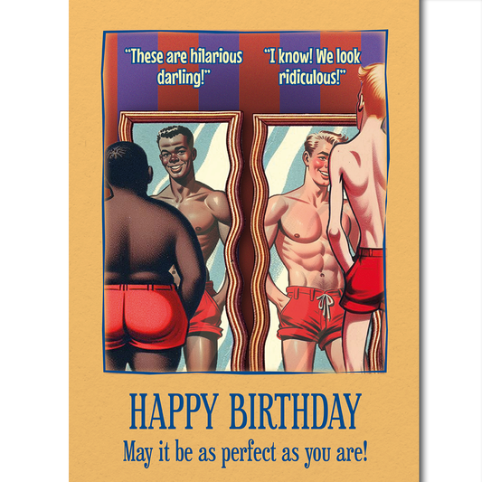 Funny gay birthday card: Funny Mirrors