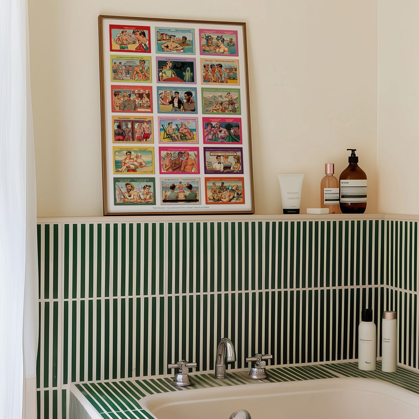 Giclée poster print: Saucy Gay Seaside Postcards