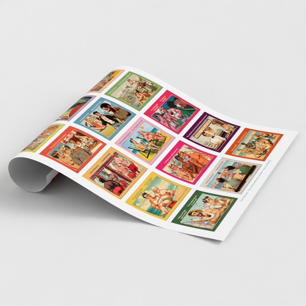 Giclée poster print: Saucy Gay Seaside Postcards
