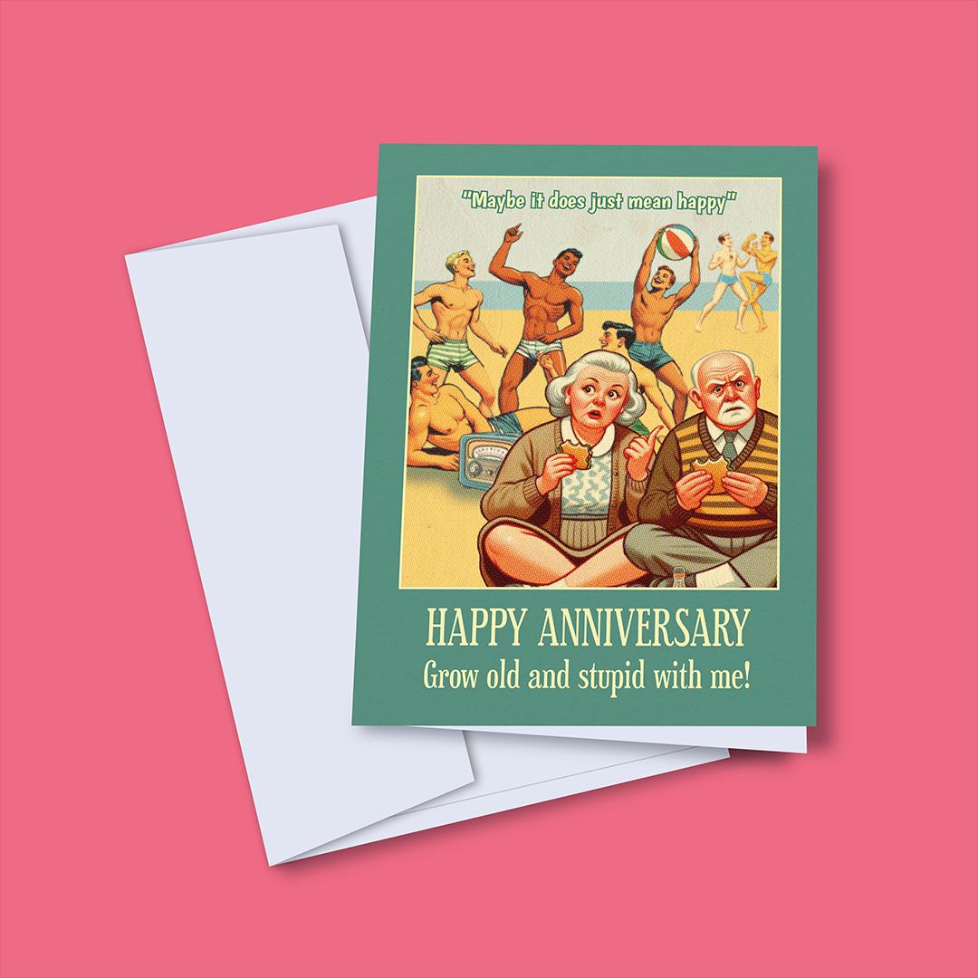 Funny Gay Anniversary Card: Happy