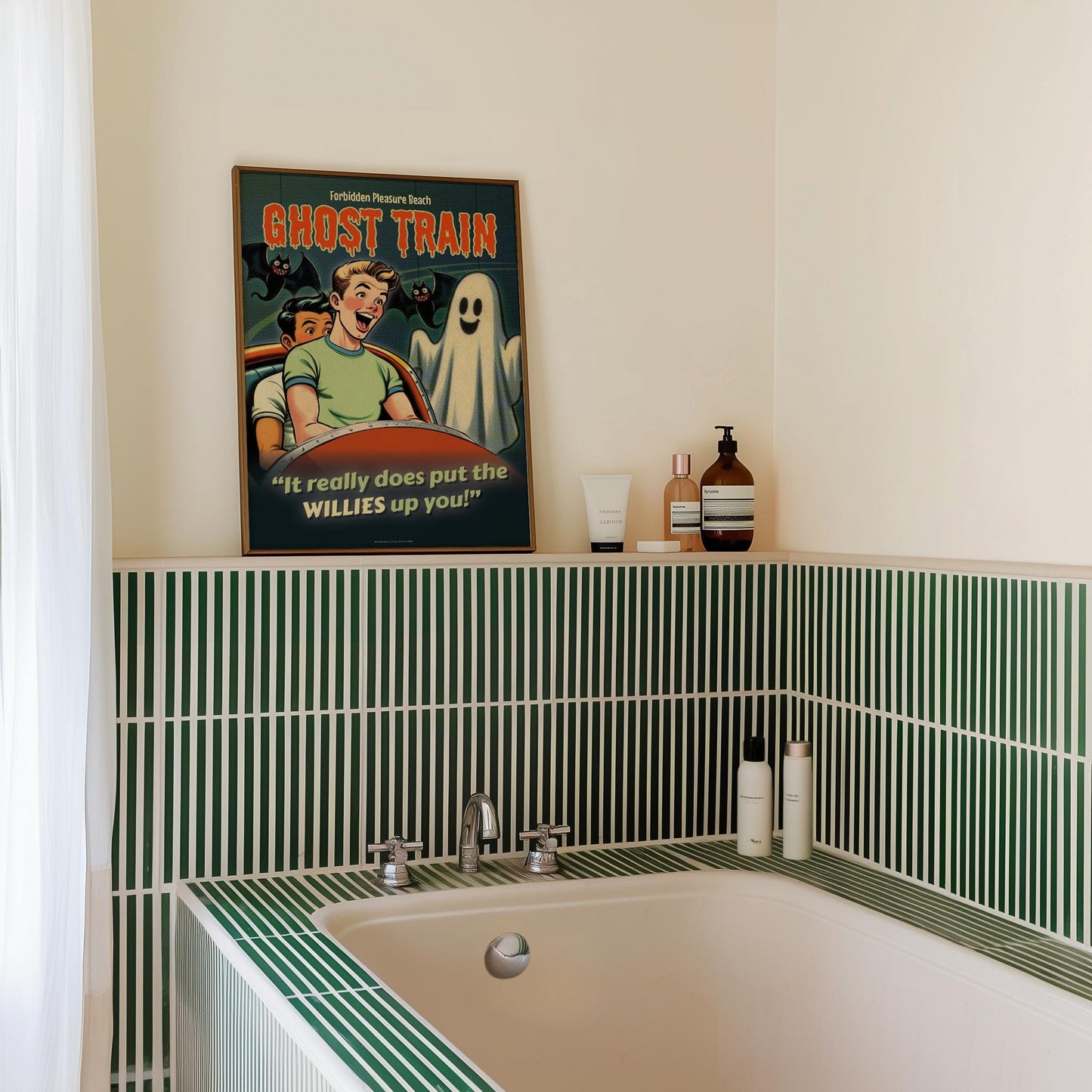 Gay retro travel poster print: Willies