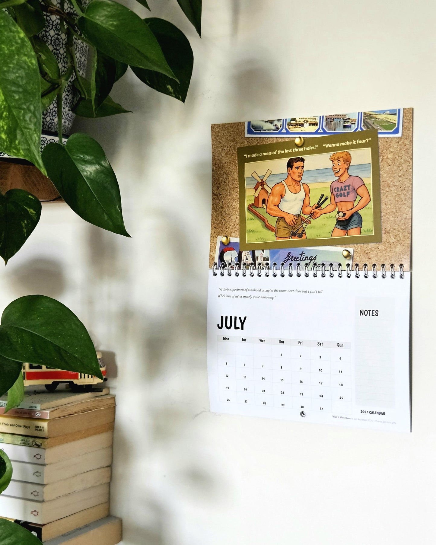 Funny gay calendar 2027: Saucy Seaside Postcards