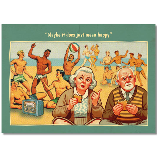 Gay Art Postcard: Happy