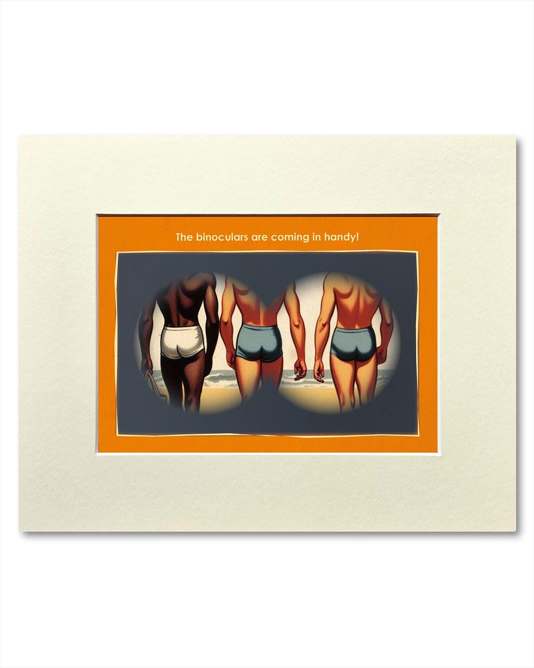 Gay art print, mounted: Nice View